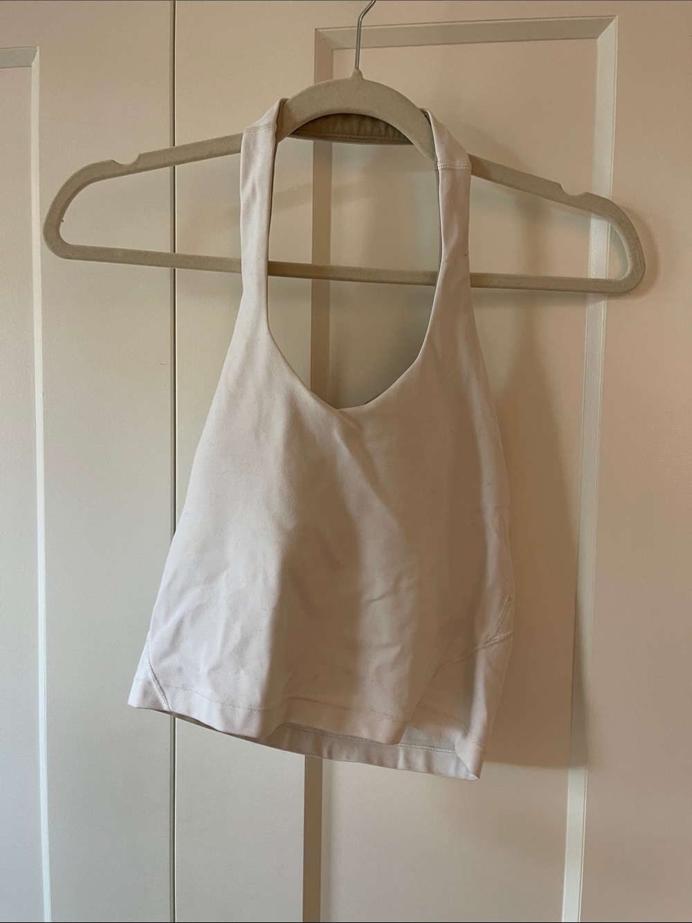 lululemon athletica White Halter-Style Sports Bra Tank